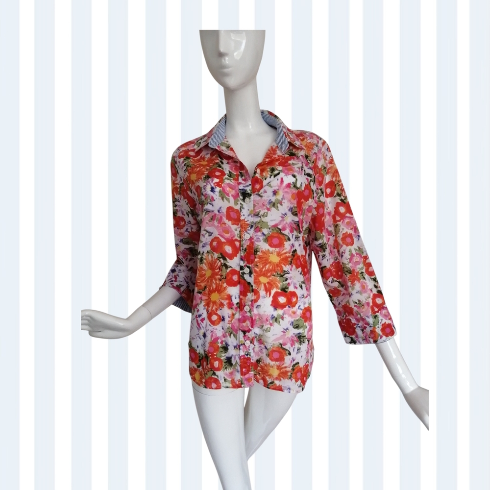 Vibrant Floral Button Down Shirt